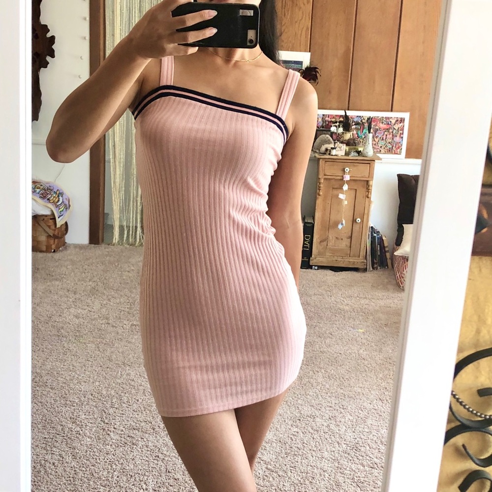Silence + Noise Blush Pink Bodycon Dress
